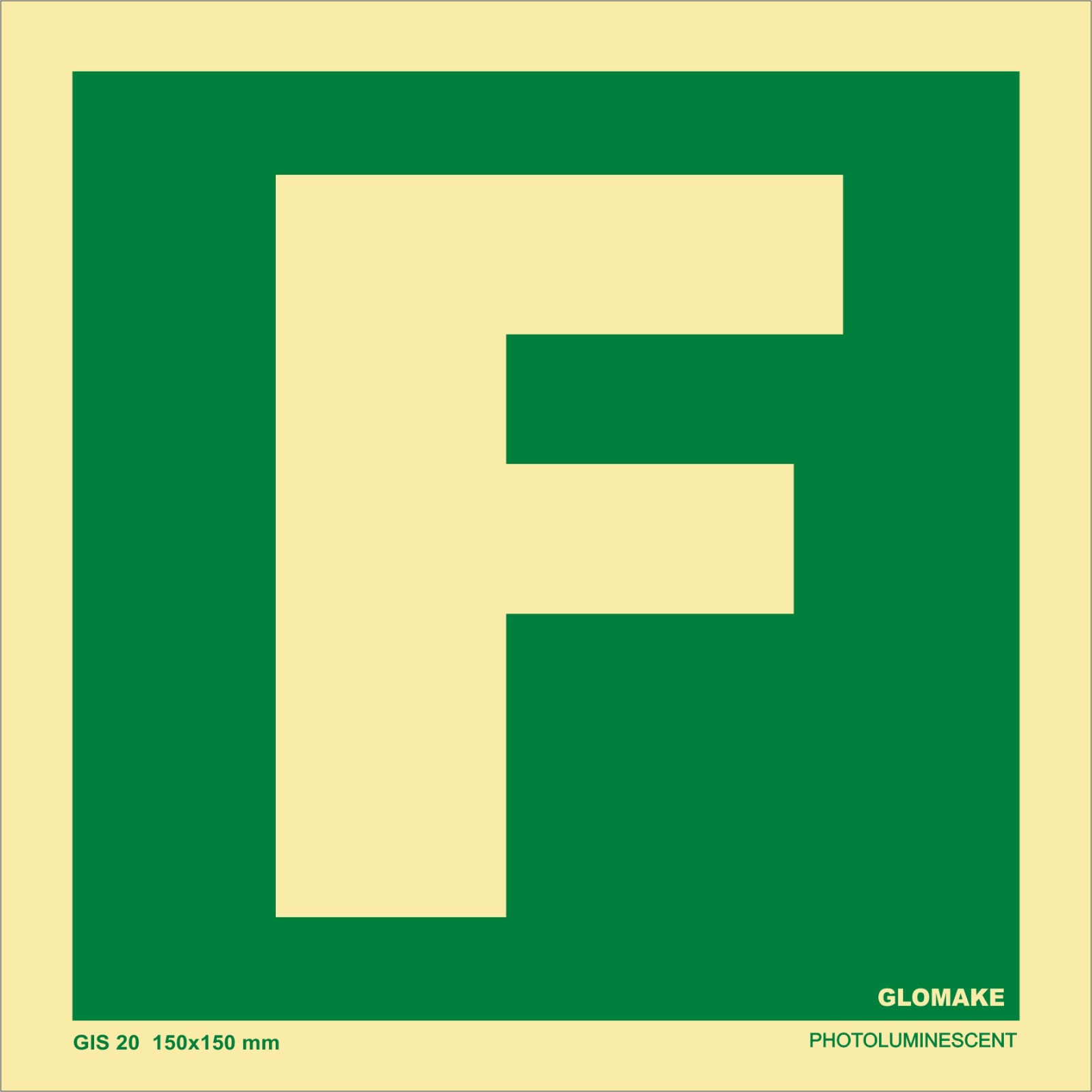 "FIRE EXTINGUISHER IDENTIFICATION (LETTER F)
(GIS 20)